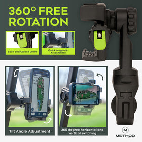 Method Golf RiderStack Pro Pack MagStack tile enhances modular accessory attachment.