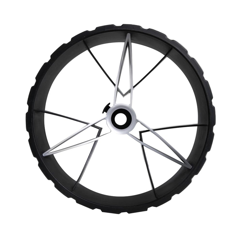 MGI Ai Navigator GPS front wheel assembly for smooth off-road performance.