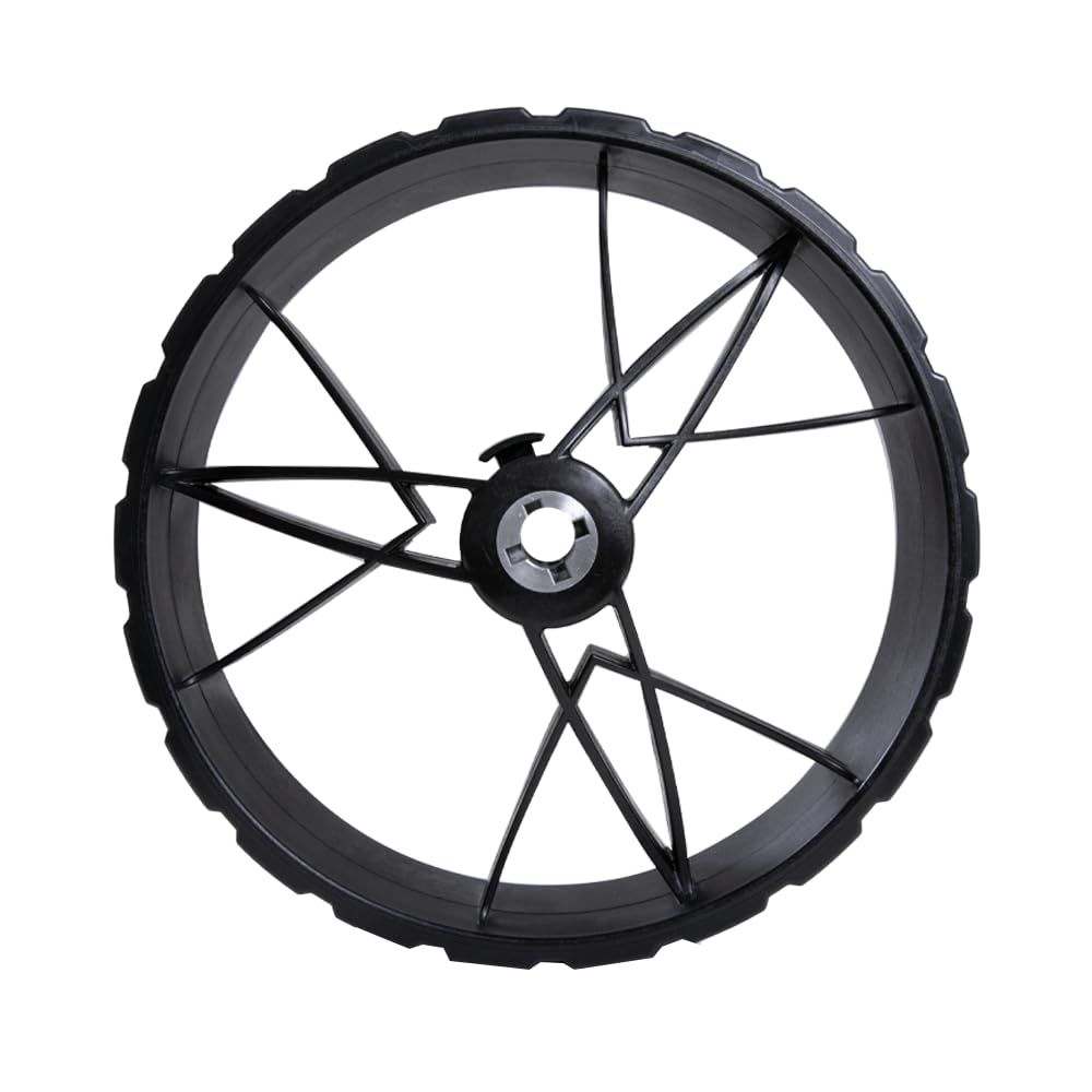 MGI Ai Navigator GPS front wheel with 15mm axle for robust terrain handling.