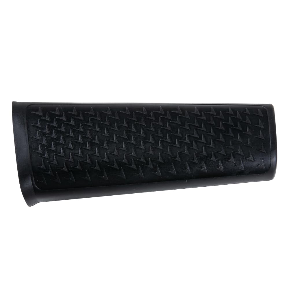 MGI Ai Navigator GPS left grip close-up showing textured rubber for non-slip handling