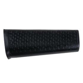 MGI Ai Navigator GPS left grip close-up showing textured rubber for non-slip handling