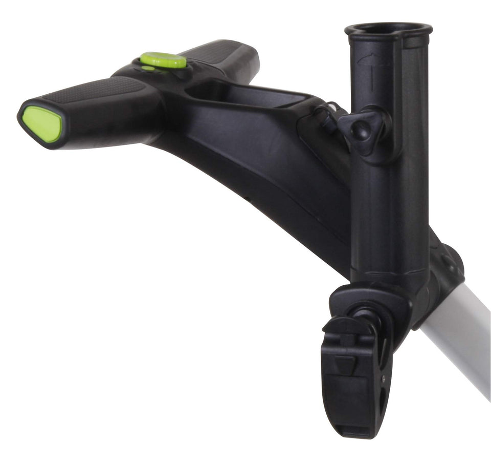 MGI multi-purpose clip mounted on caddie side securely holds gloves.
