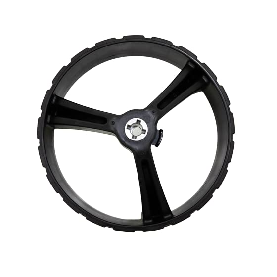 MGI Zip Navigator rear wheel detail highlighting durable construction for AT setups.