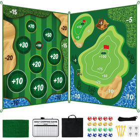MGVK sticky golf chipping game front view for versatile backyard practice.