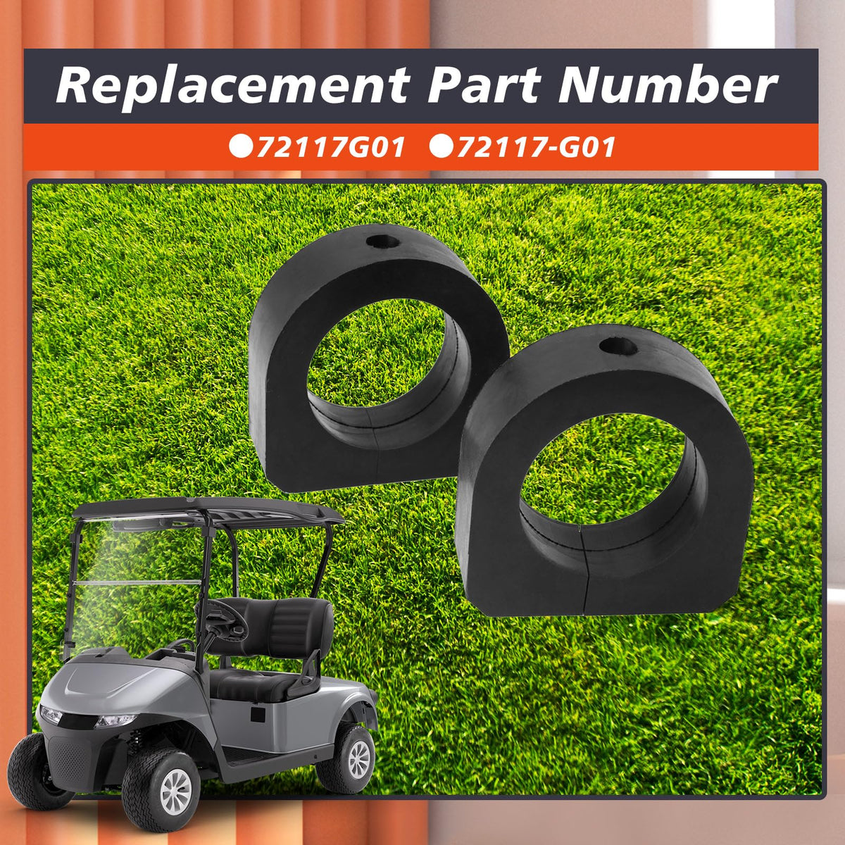 Pack of two Mhrxusd 72117G01 bushings for quick dual-side replacement