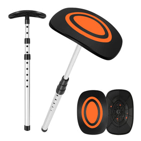 Micnaron golf travel pole with adjustable height supports bag upright during travel