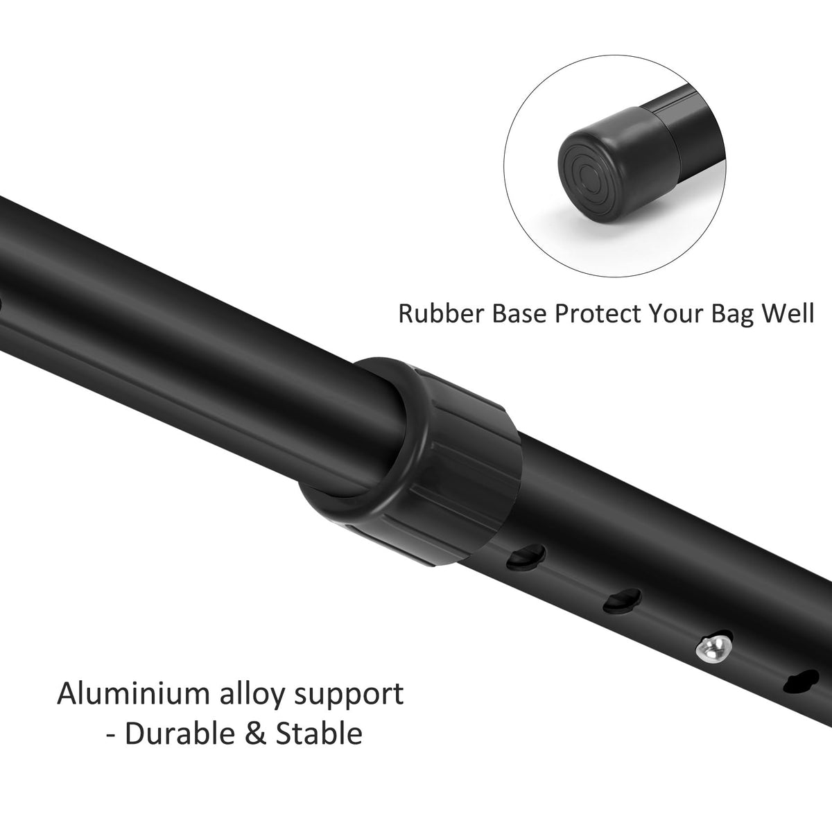 Micnaron travel-friendly pole fits inside most golf travel bags for protection.