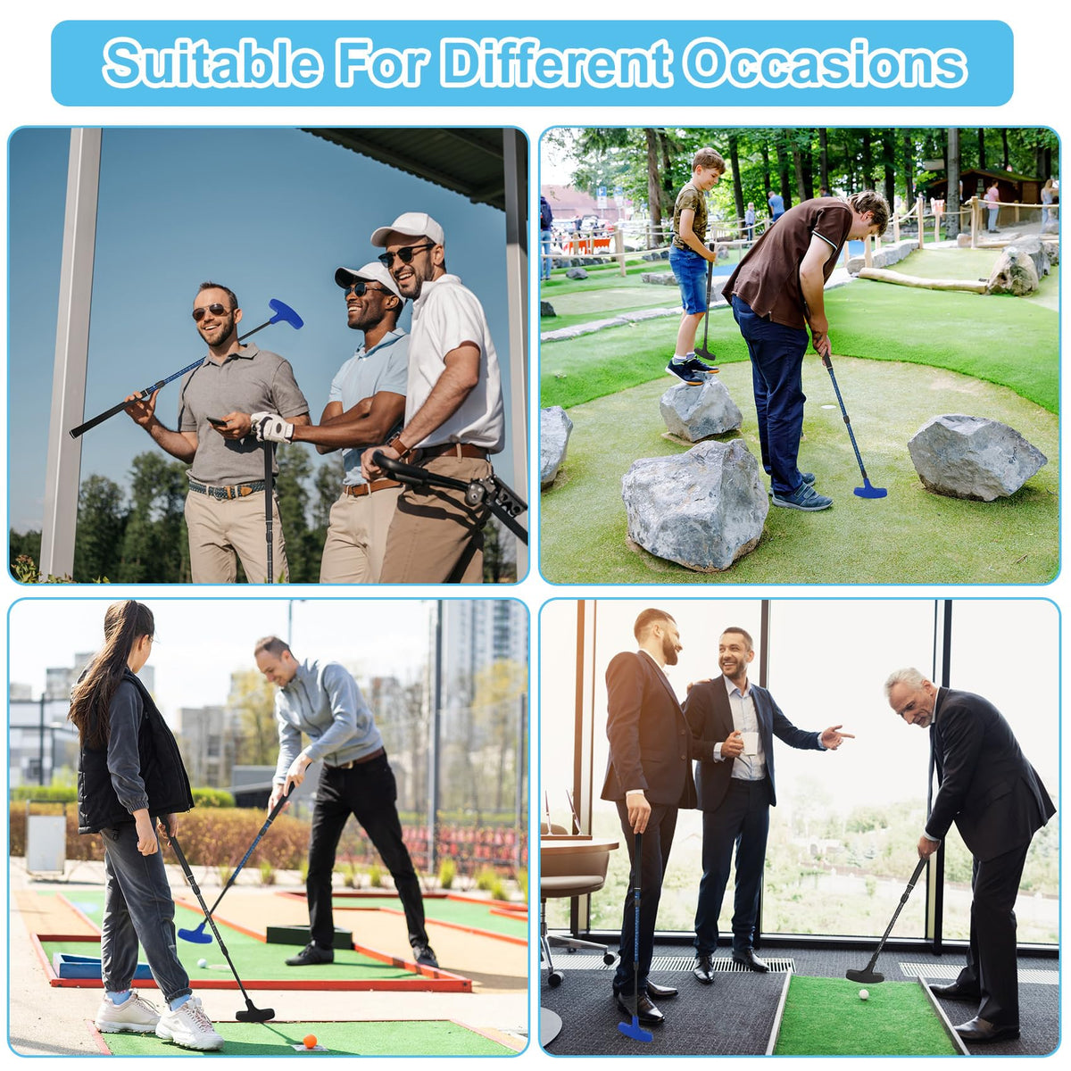 Micnaron mini golf set includes soft golf balls for safe indoor play.