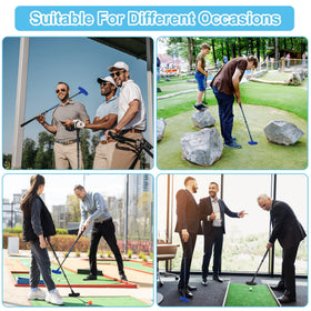 Micnaron mini golf set includes soft golf balls for safe indoor play.