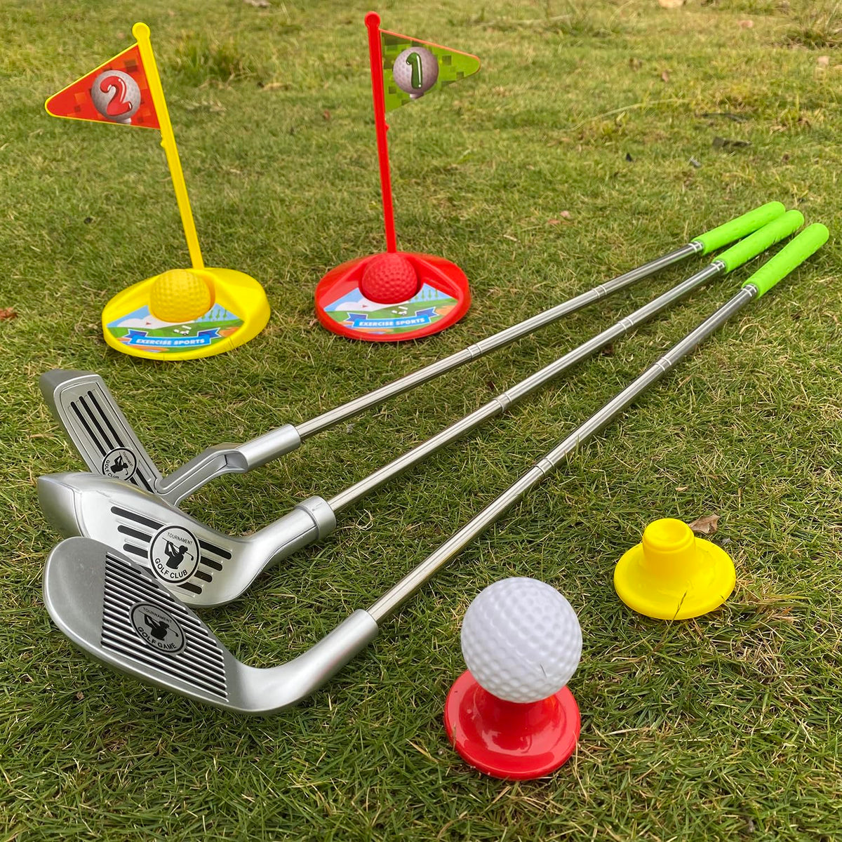 MIDOCCHIO golf toys kid-friendly set boosts active, coordinated movement.