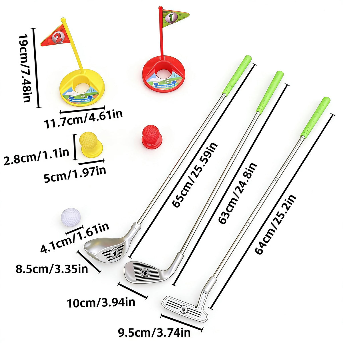 MIDOCCHIO golf toys retractable-clubs grow with kids for comfort.