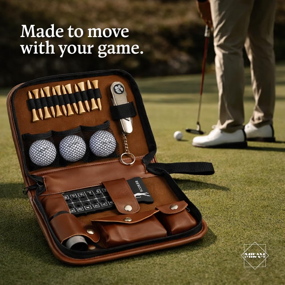MIKAM golf kit accessories showcase a versatile set for home and outdoor training.