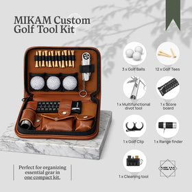 MIKAM golf kit tees enable clean setup and steadier drives during practice.