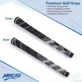 MIKOSI golf grips fit irons, woods, and hybrids with reliable grip