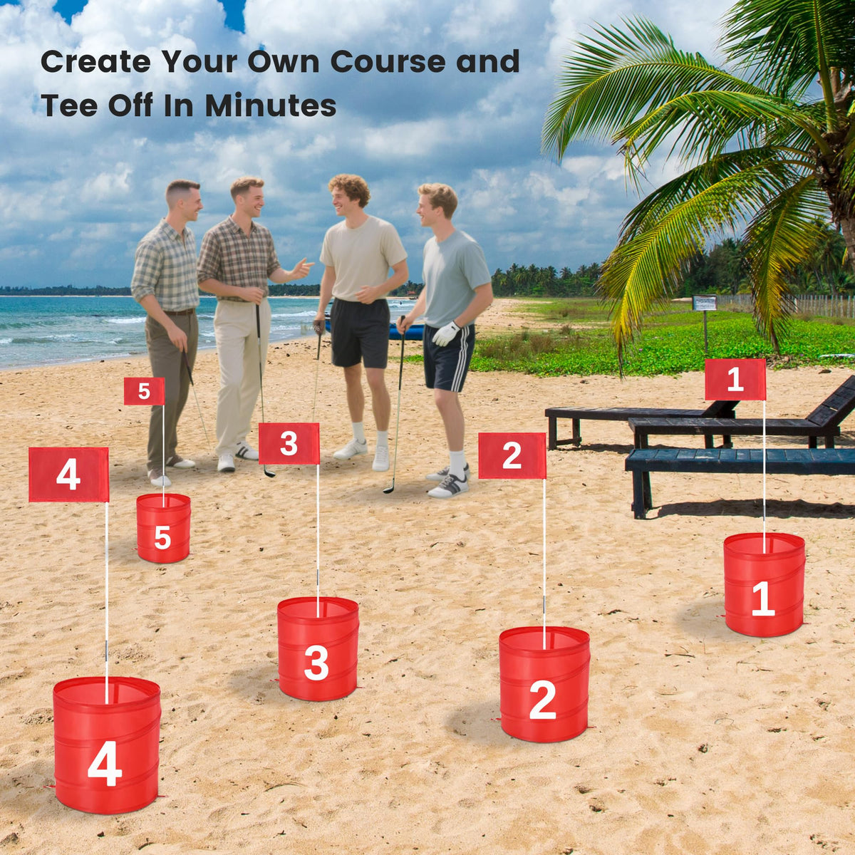MILBOPAX 6-hole golf holes ready for quick backyard challenges