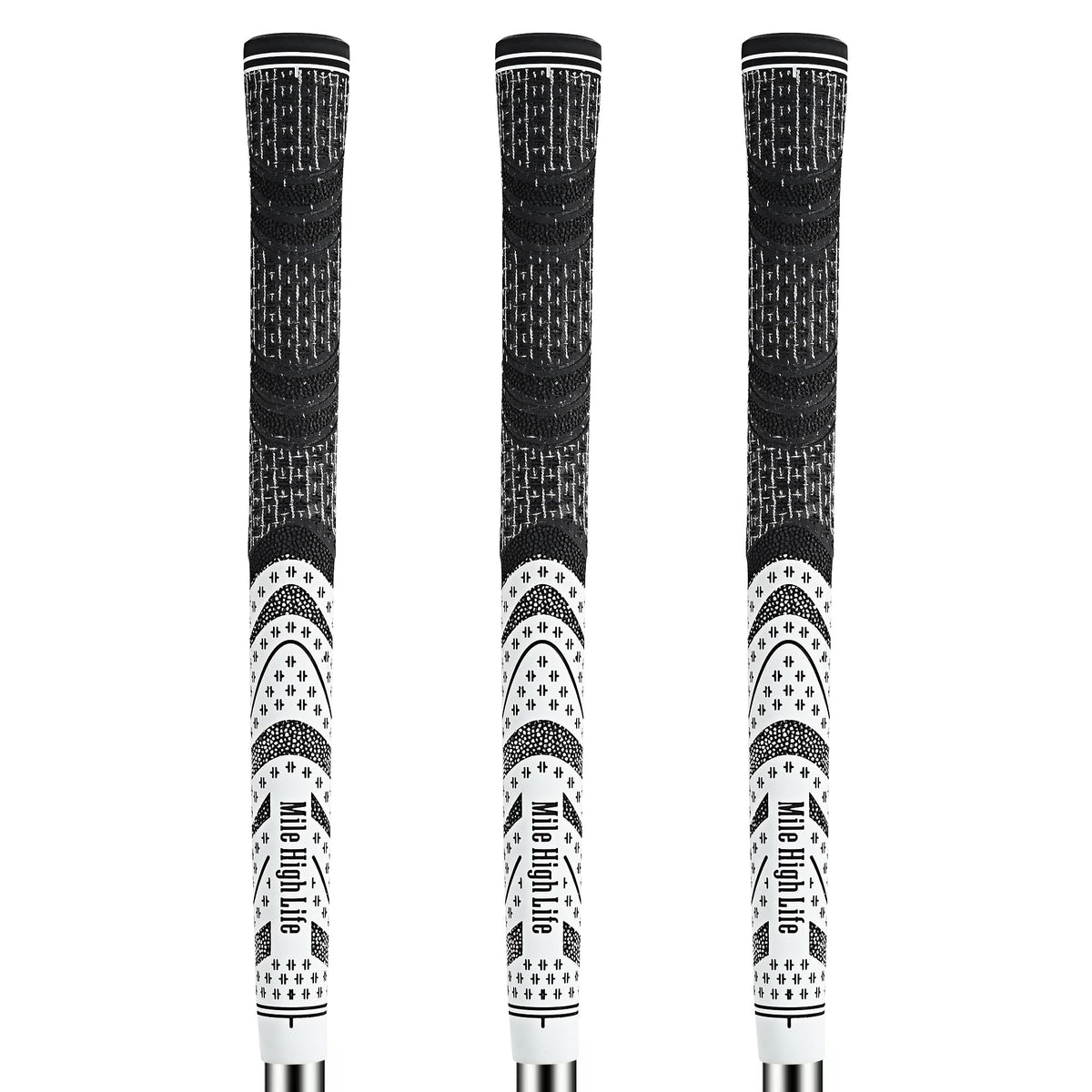 Mile High Life Cross Cord grips close-up showing textured surface for a solid grip in wet conditions.