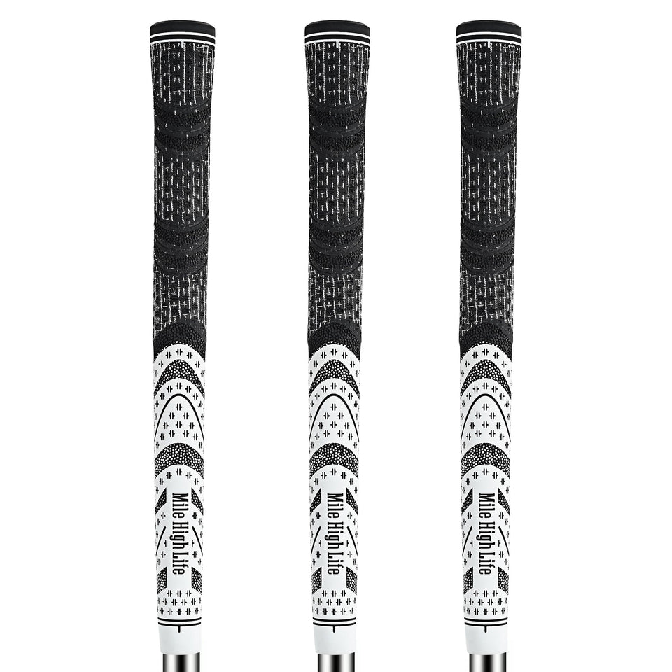 Mile High Life Cross Cord grips close-up showing textured surface for a solid grip in wet conditions.
