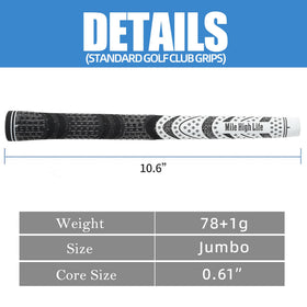 Mile High Life Cross Cord grips jumbo size for a confident hold during rough swings.