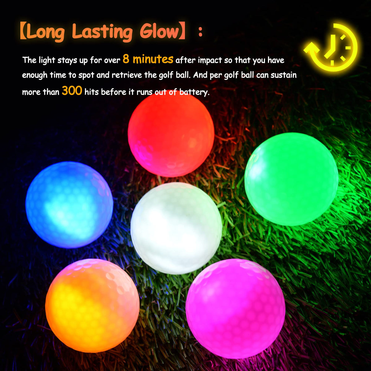Mile High Life Glow golf ball with blue illumination for night visibility