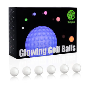 Mile High Life Glow golf ball with white illumination for night visibility