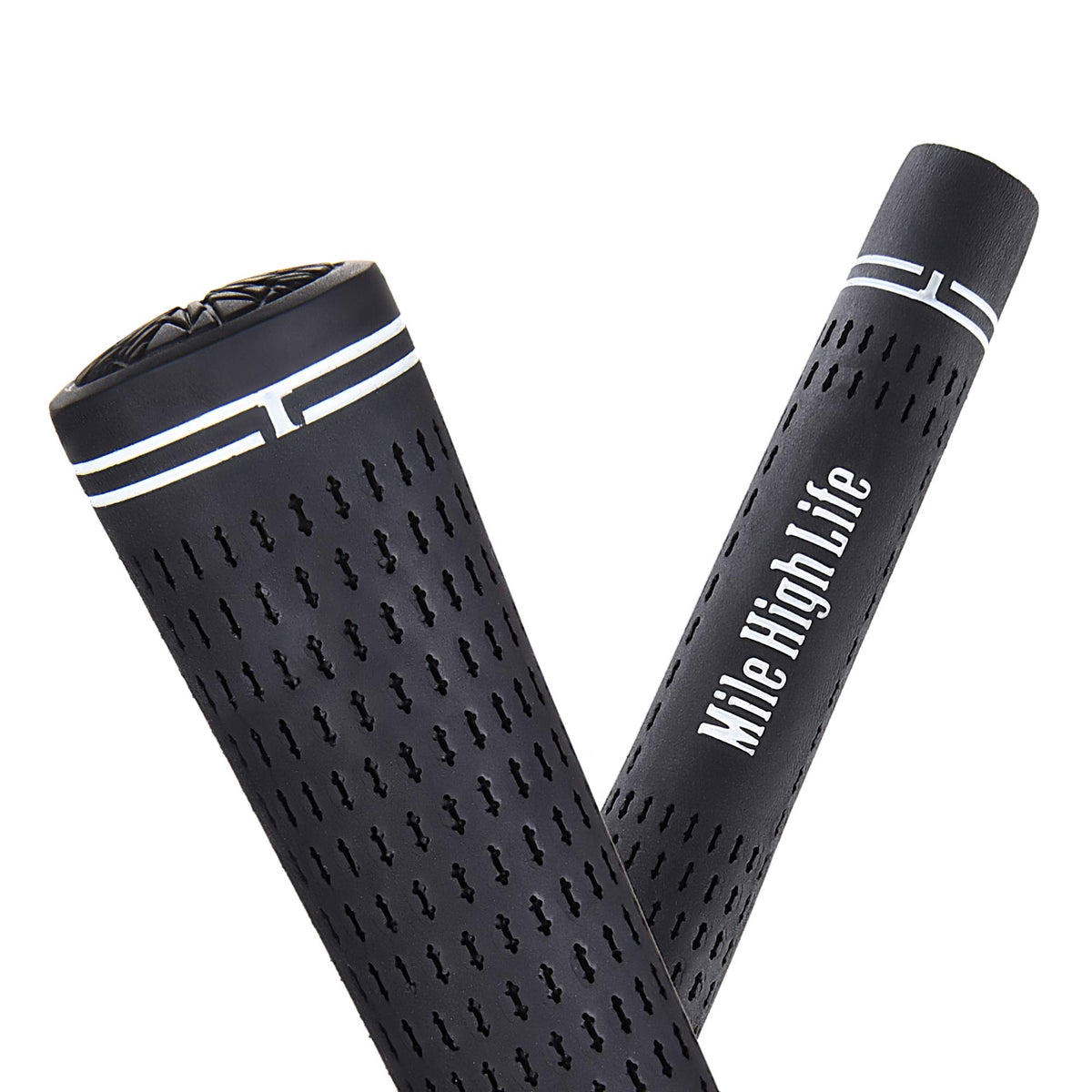 Mile High Life 13-pack black grips suitable for multiple clubs and juniors.