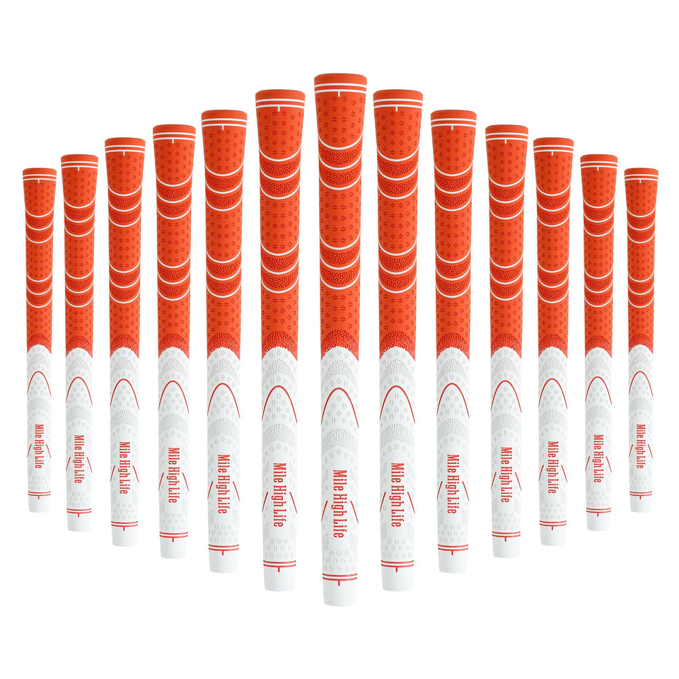 Mile High Life golf grips 13-pack jumbo size; all-weather traction for confident swings.