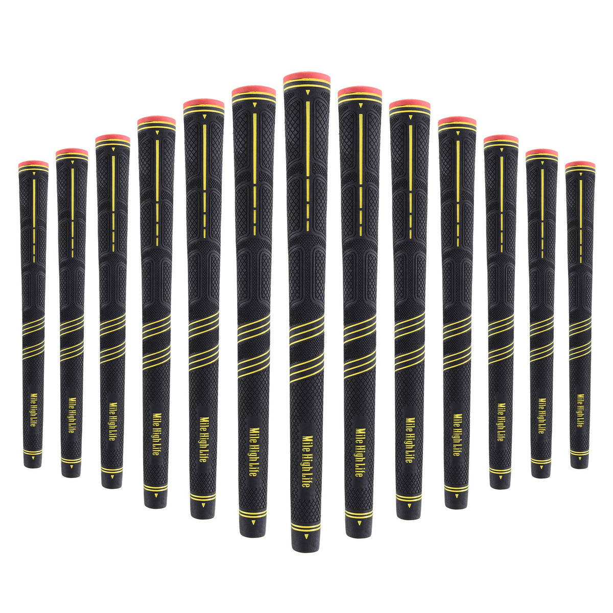 Mile High Life Golf Grips 13-pack packshot for full-club replacement and cohesive feel
