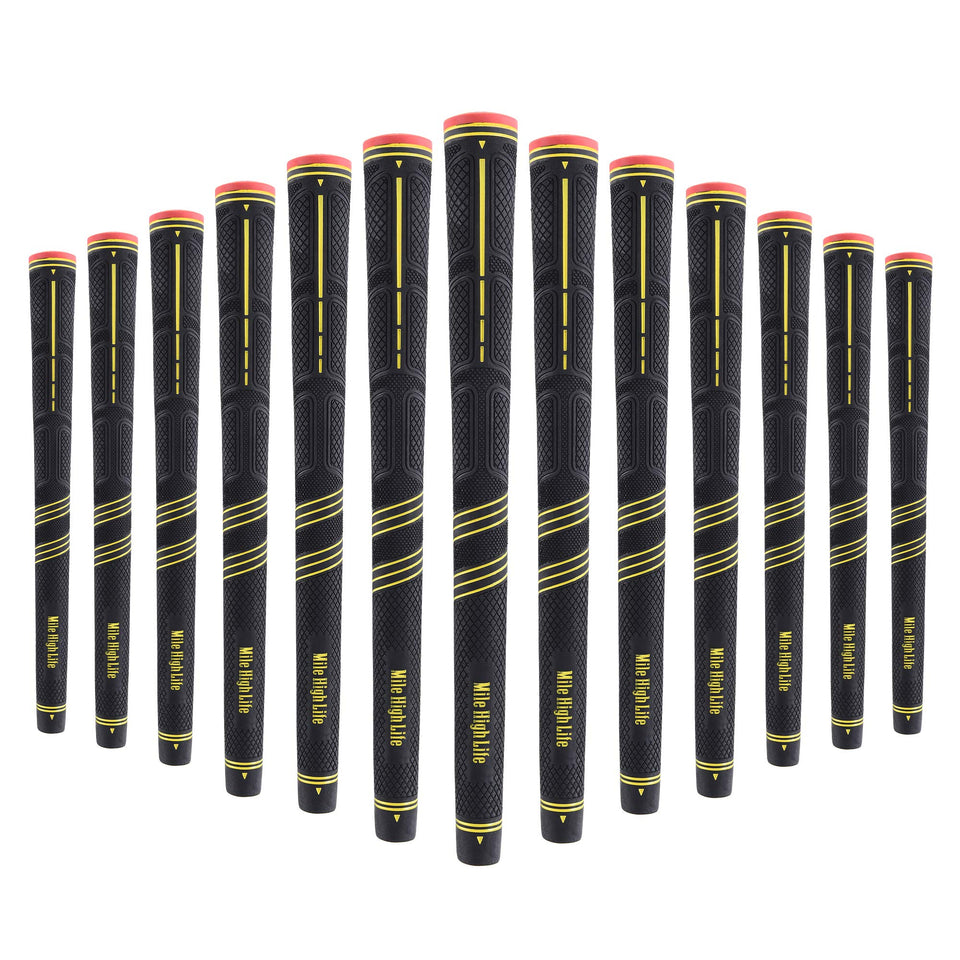 Mile High Life Golf Grips 13-pack packshot for full-club replacement and cohesive feel