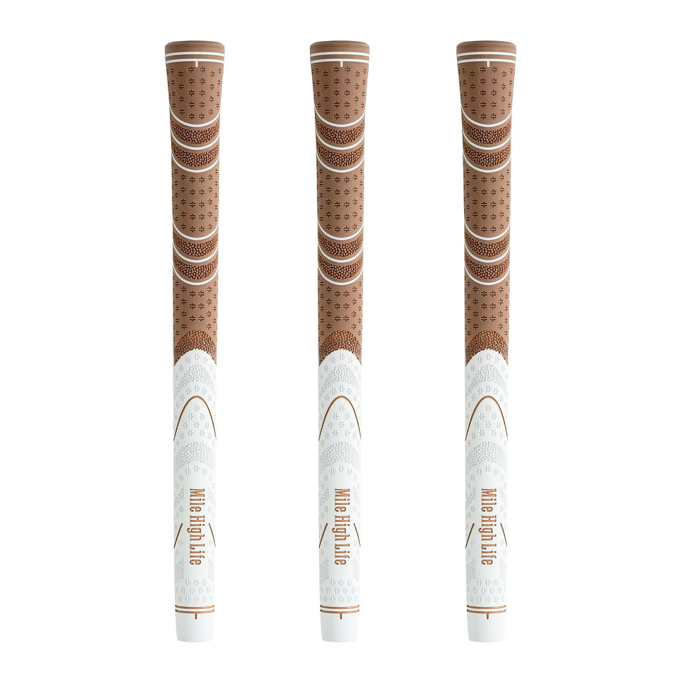 Mile High Life golf grips 3-pack jumbo size for all-weather control and comfort.
