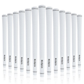 Mile High Life golf grips 3-pack white showcase anti-slip rubber for secure hold.