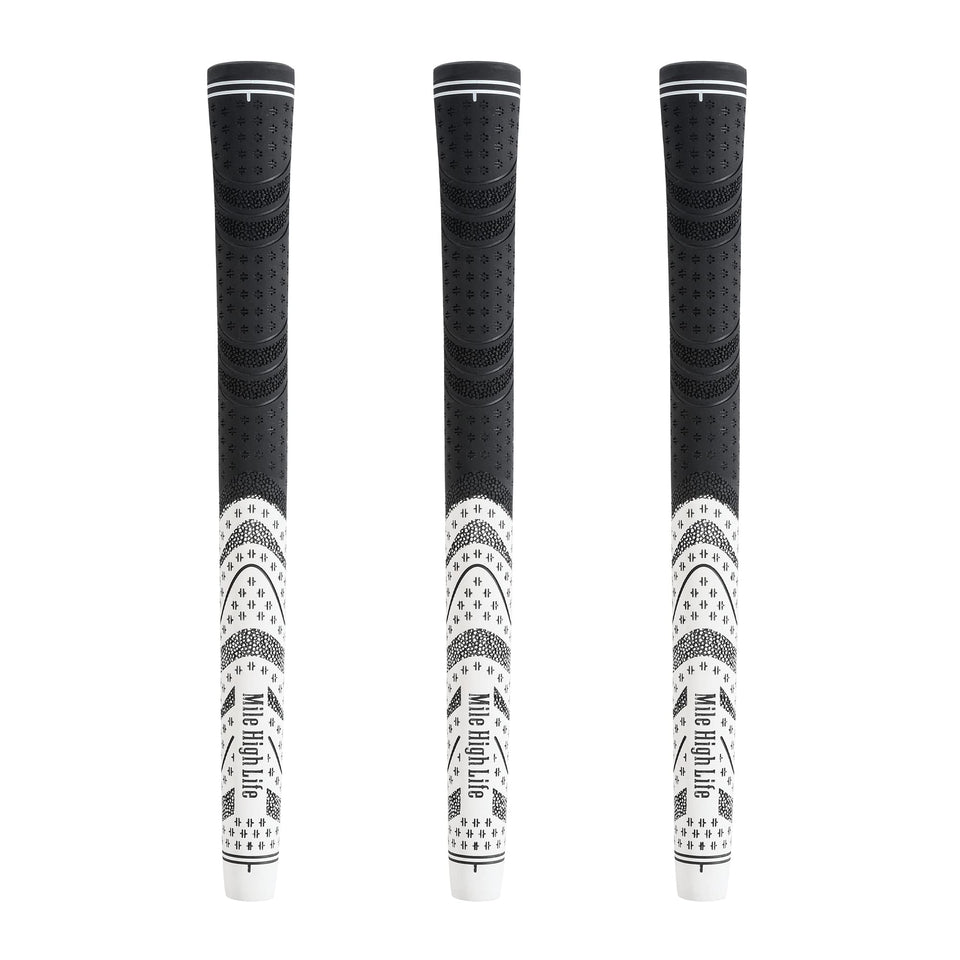 Mile High Life golf grips provide all-weather traction for confident swings.