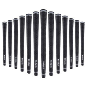 Mile High Life golf grips black 3-pack front view with anti-slip texture for secure feel.