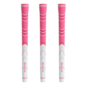 Mile High Life pink 3-pack golf grips packaging highlights durability and all-weather grip
