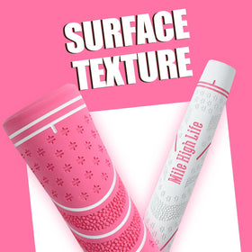 Mile High Life pink golf grip texture close-up demonstrates micro-texture traction