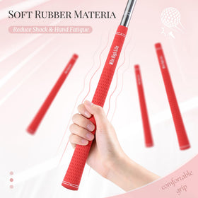 Mile High Life golf grip texture close-up, highlighting comfortable all-day wear.