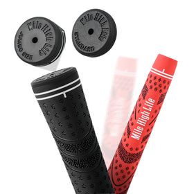 Mile High Life soft rubber grips highlight comfortable feel and shock absorption during long rounds