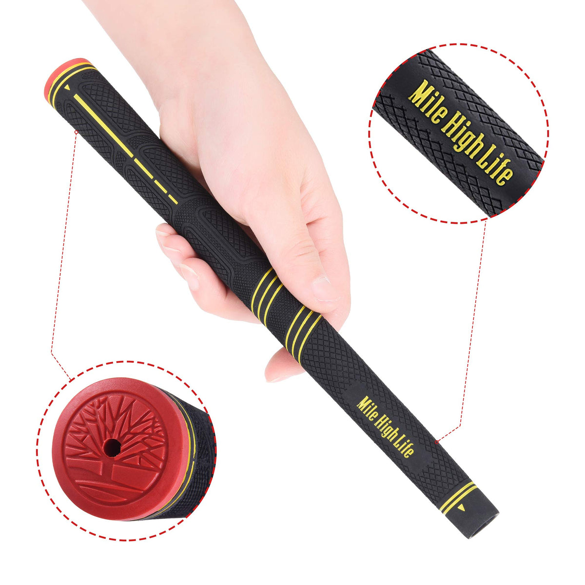 Mile High Life Golf Grips standard size with 0.58in core for balanced control