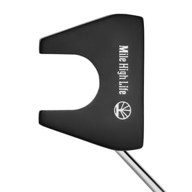 Mile High Life left-handed putter demonstrates forgiving face for off-center hits.