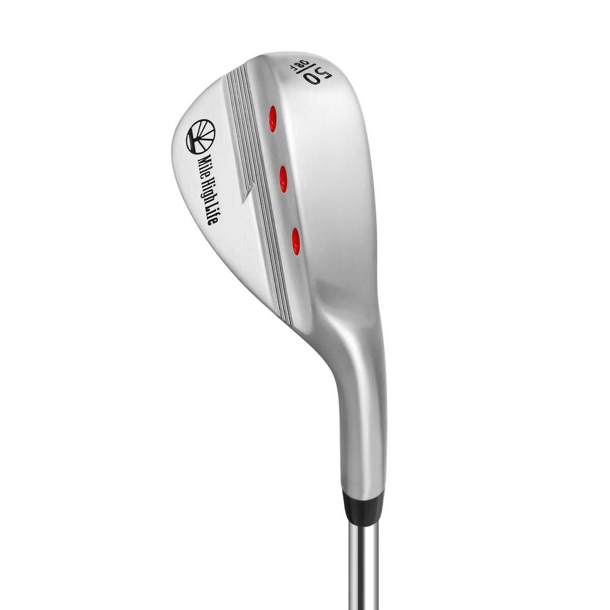 Mile High Life 56° wedge with beveled edges for precise sand shots.