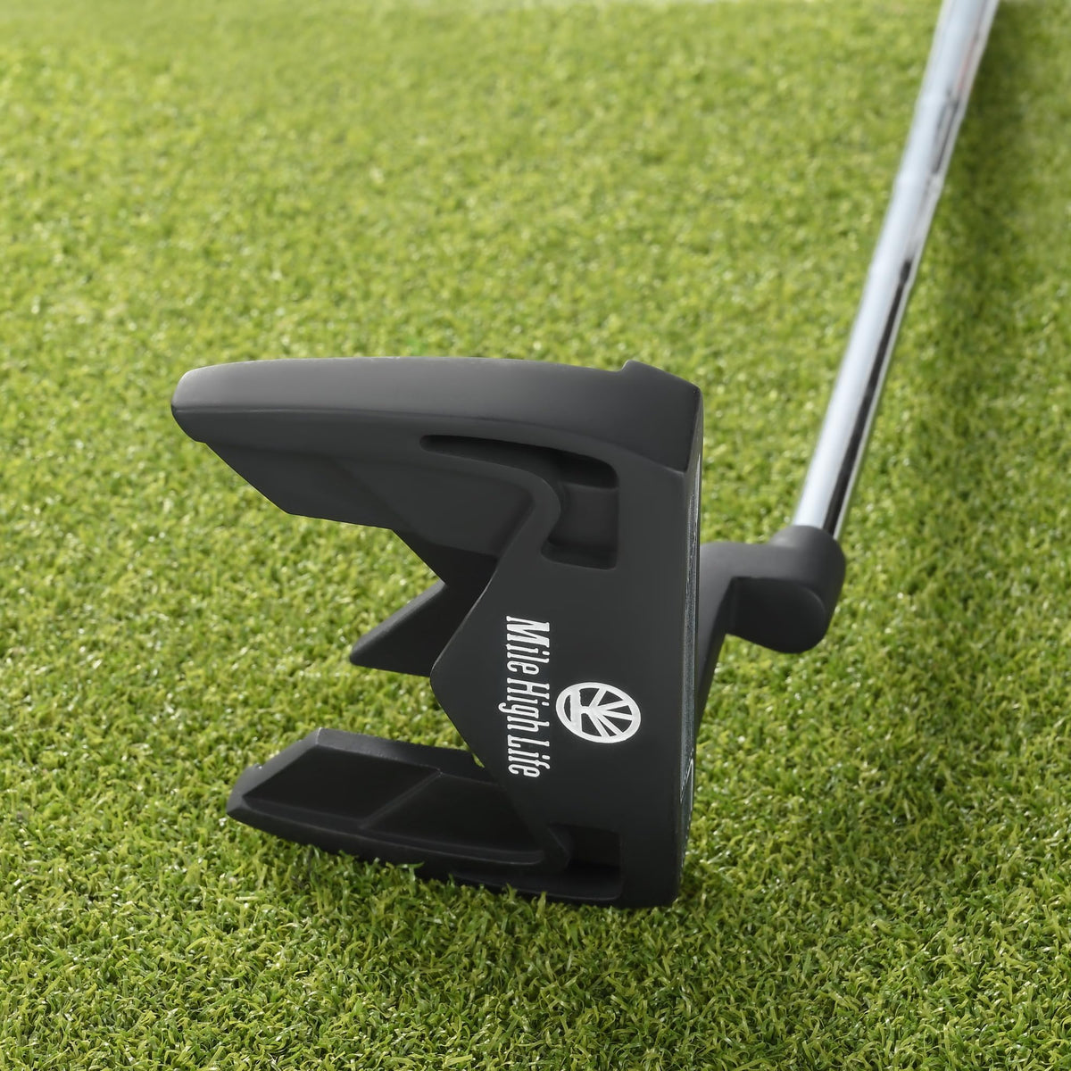 Mile High Life matte black finish reduces glare on greens.