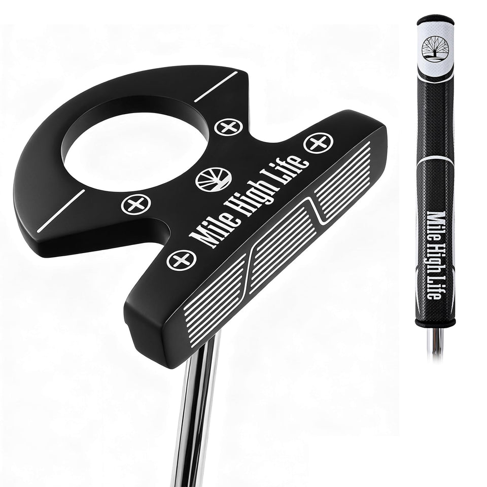 Mile High Life men's right-handed putter with black finish and glare reduction.
