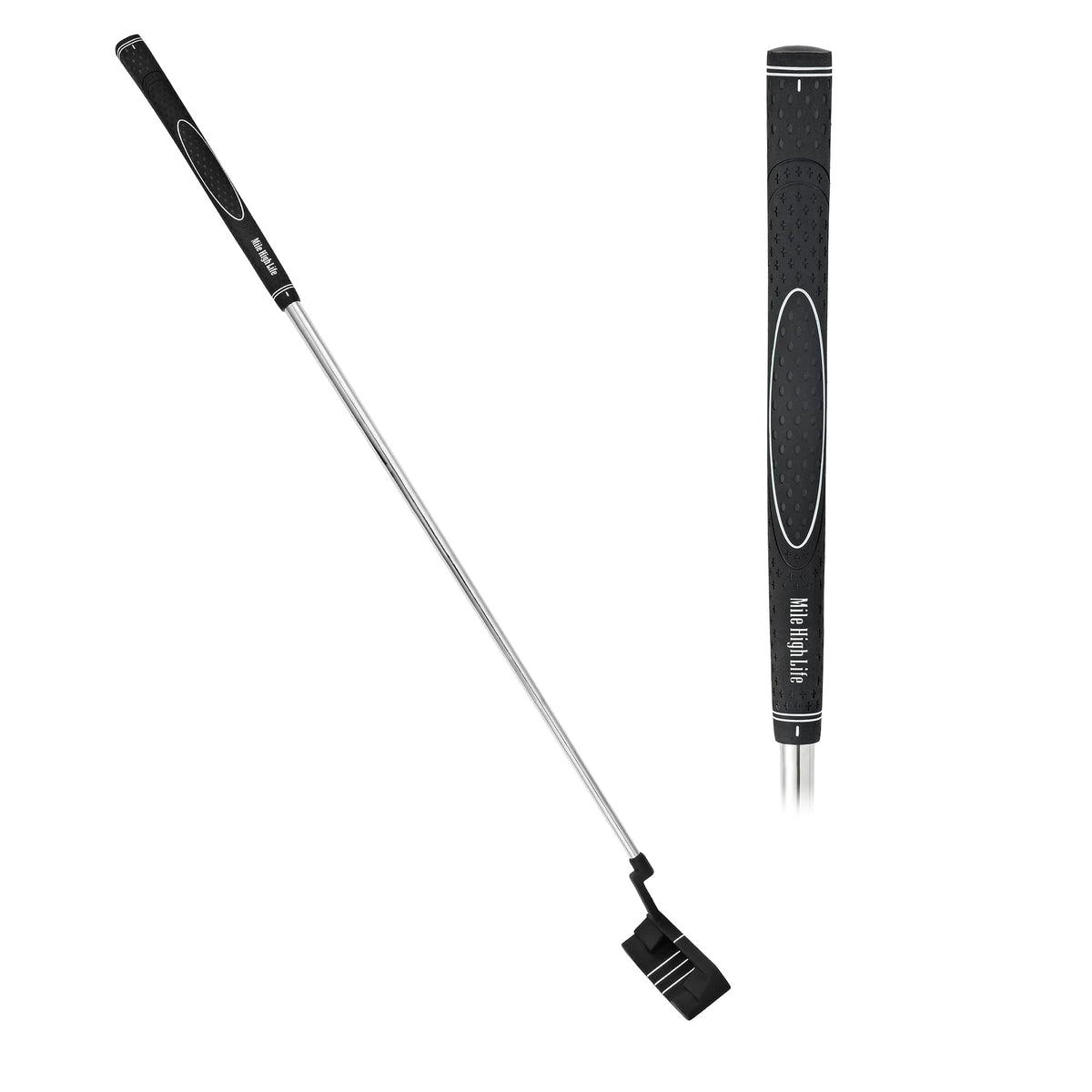 Mile High Life putter with 35-inch shaft and premium iron shaft.
