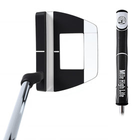Mile High Life putter top view with matte black finish and alignment line for precision.