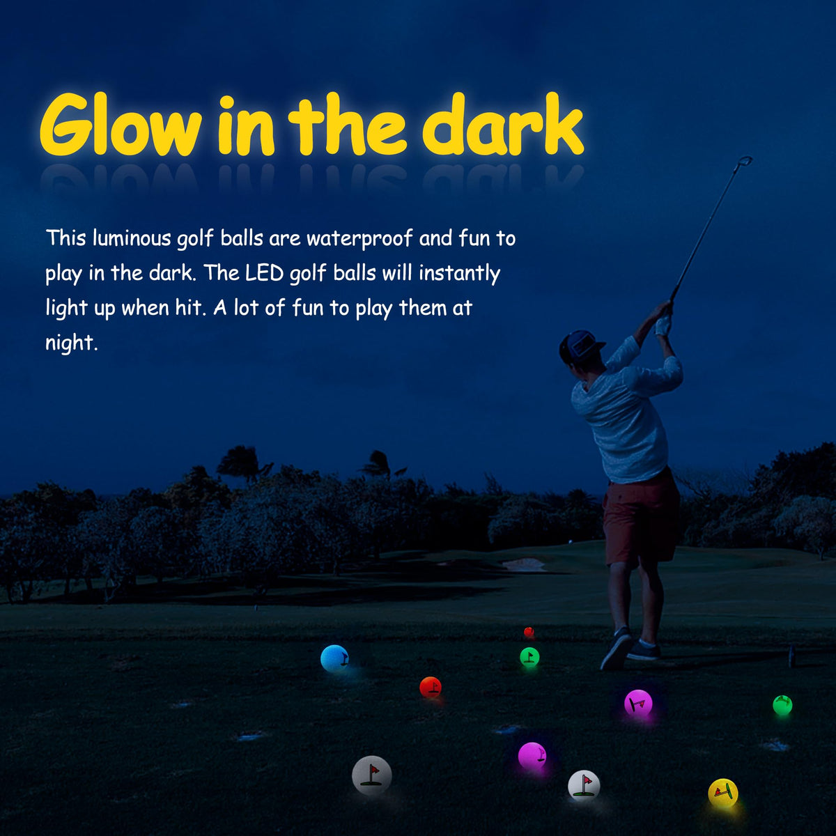 Mile High Life six-color LED golf balls set for colorful night rounds