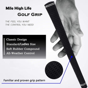Mile High Life standard grip showing 0.58-inch diameter for a consistent feel.