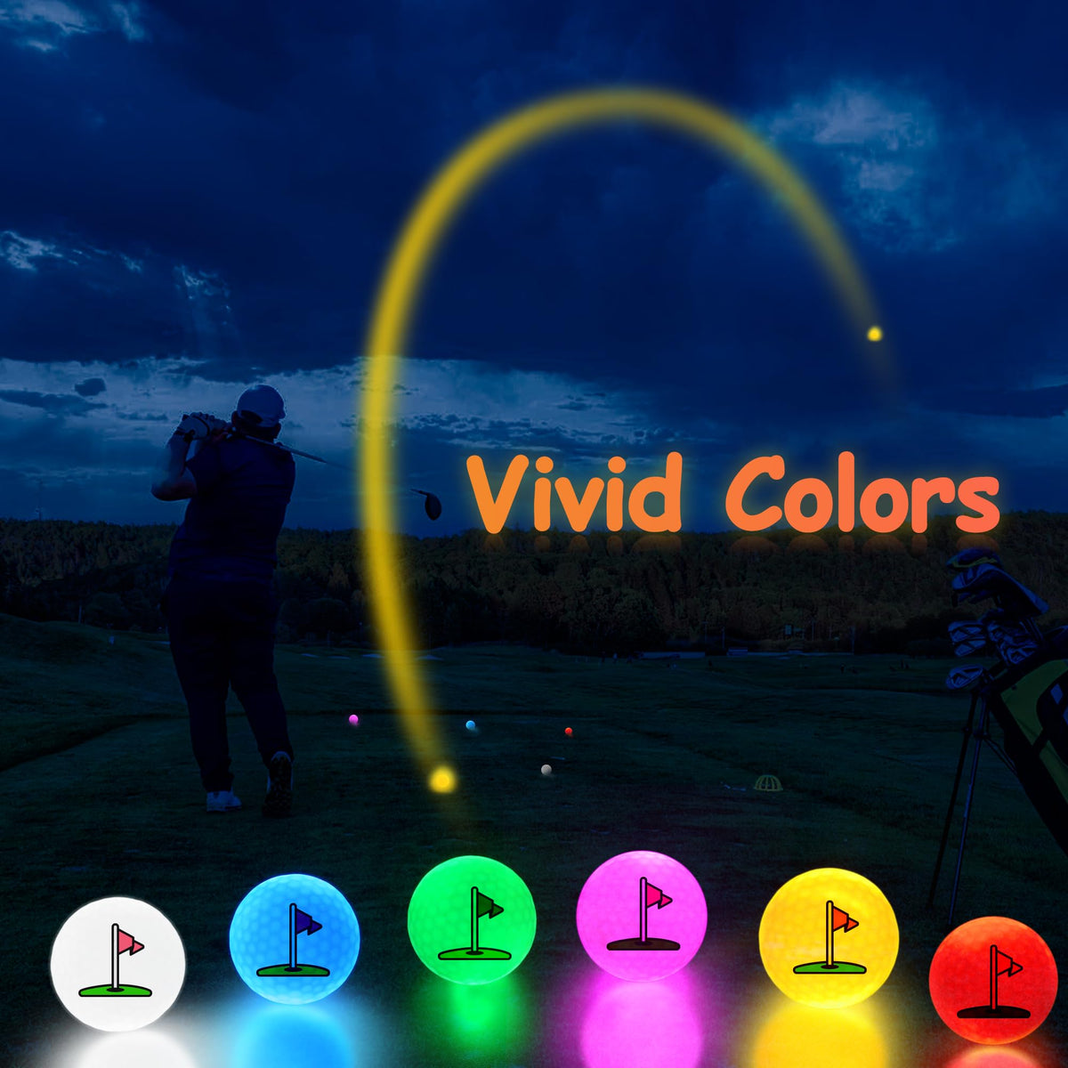 Mile High Life waterproof night-use golf ball for wet conditions