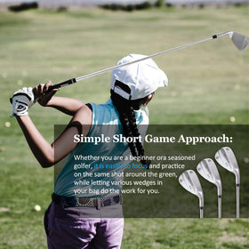 Mile High Life wedge set in a golf bag for easy setup on the course