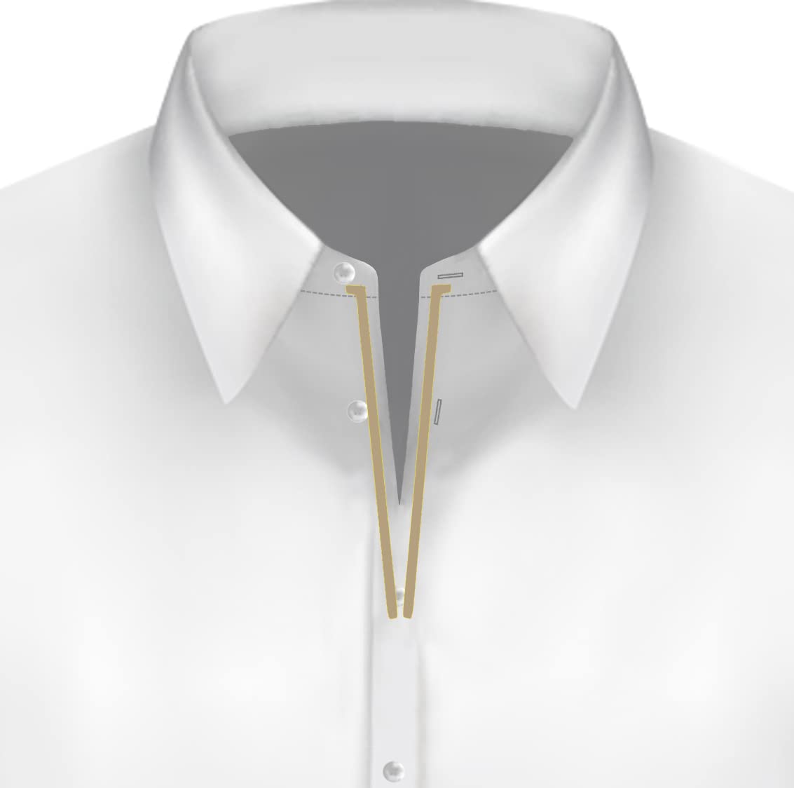 Step-by-step installation demonstrates a quick 5-minute DIY upgrade for any dress shirt