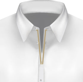 Step-by-step installation demonstrates a quick 5-minute DIY upgrade for any dress shirt