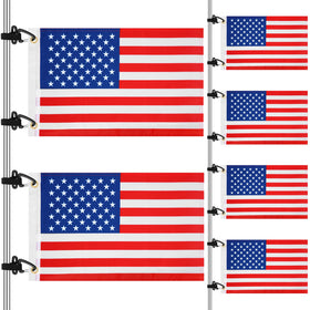 Mindsoft six-flag-set 12x18 inches for golf carts and boats outdoor-ready display.